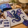 thumbnail image 3 of Amethyst Dragon Patchwork DIY Kit, Layered Fabric Wall Art, Beginner-Friendly Sewing Craft for Door & Wall Decor, Creative Gift for Adults, 3 of 5