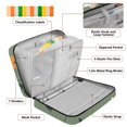thumbnail image 4 of Haosy Accordion File Organizer Zipper Binder 500 Sheet 6-Tab Expanding File Folder Multi-Pocket 1.2 Inch 3 Ring Cute Small Flowers and Leaves, 4 of 7
