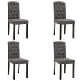 thumbnail image 5 of vidaXL Dining Chairs 4 pcs Wine Red Fabric, 5 of 75