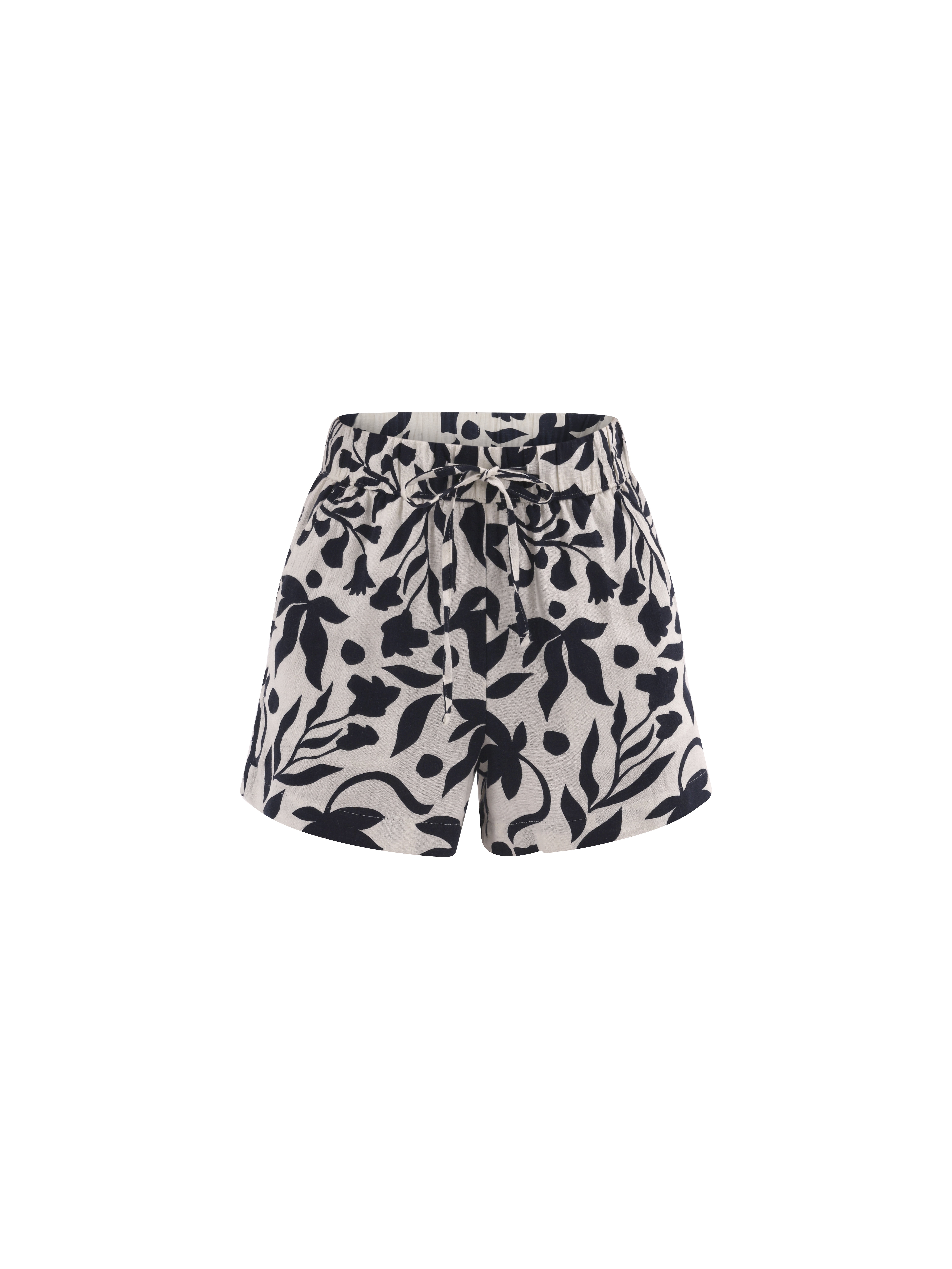 Time and Tru Women's Linen Blend Pull On Shorts, 3.5" Inseam, Sizes XS-XXXL