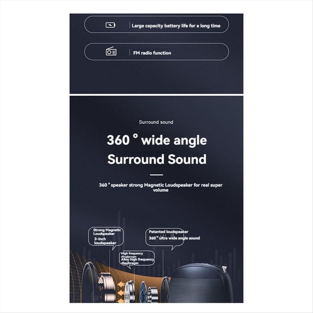 Amplificador de Voz Portátil Amplificadores de Voz con Cable Altavoz Radio FM Micrófono con Diadema Altavoz para Profesores Negro