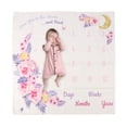 thumbnail image 1 of Manta De Hito Mensual Para Bebé, Innovadora Manta Mensual Suave Para Recién Nacidos Con Estampado De Flores, Lavable Para Accesorios De Fotografía Para Niñas, 1 of 7