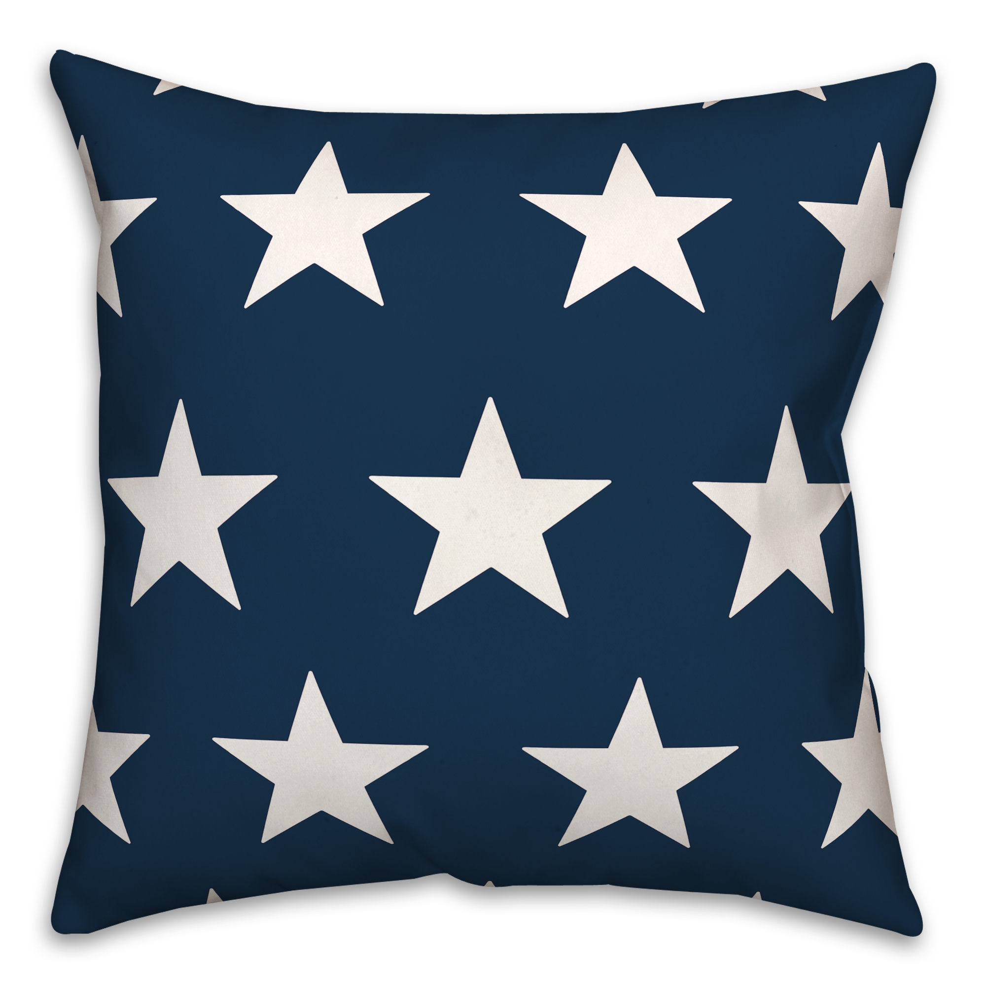 Creative Products Blue and White Stars 18 x 18 Indoor / Outdoor Pillow