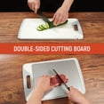 thumbnail image 5 of NULAS Cutting Board with Knife Sharpener, Double-Sided Food Grade Cutting Board, Non-Slip Large 15.1 x 10.2 Inch Kitchen Chopping Board with Juice Groove, 5 of 8