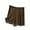Brown, variant on Tnhcen Women's Summer Solid Elastic Waist Casual Shorts - Wrinkled Edge Basic Sleepwear Shorts | Modal Cotton Blend M-2XL Home Wear