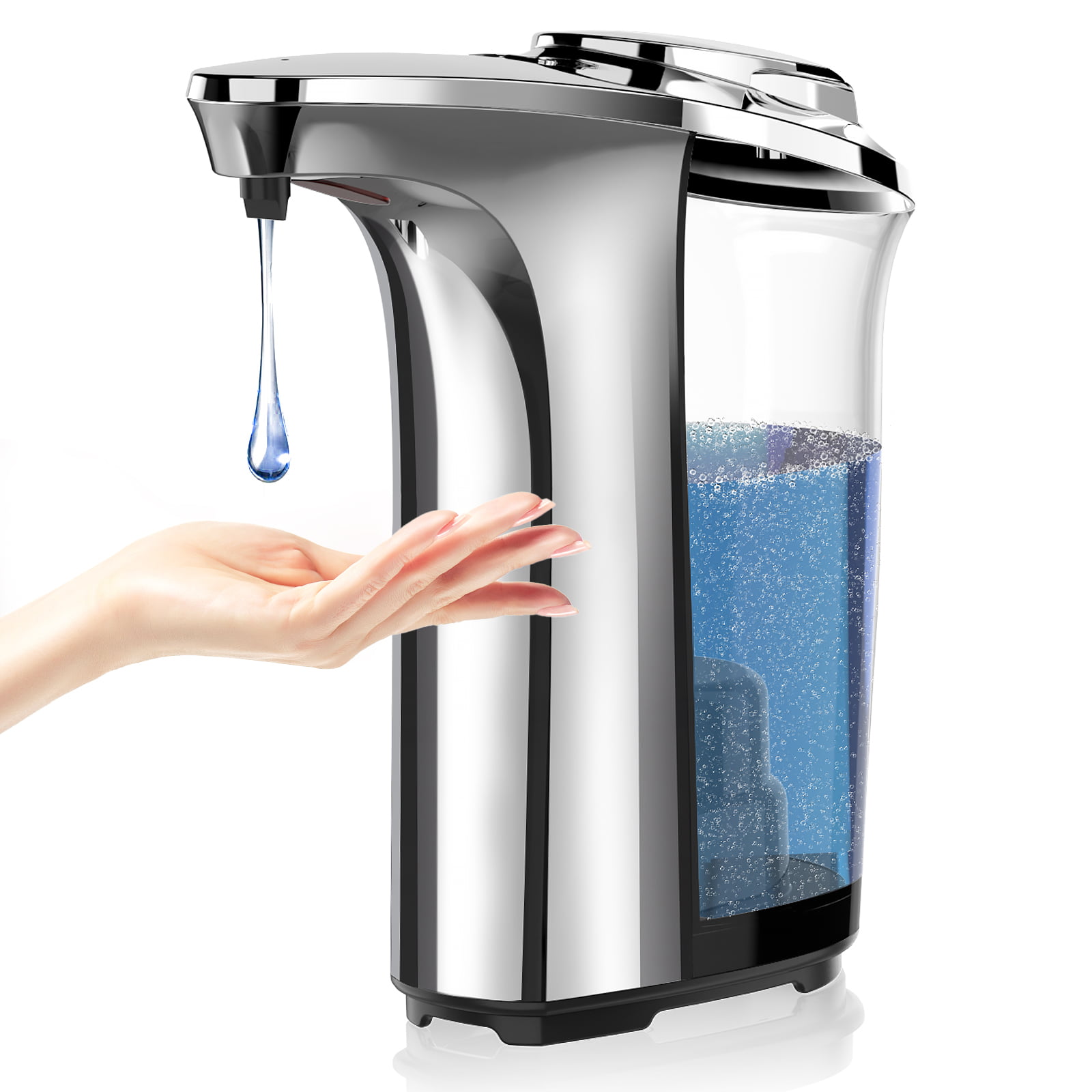 Details about   Touchless Soap Dispenser Automatic Bath Dispensing 17oz Battery Operated Stylish 