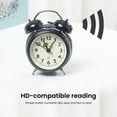thumbnail image 3 of Deyuer Alarm Clock Double Bell Retro Design Luminous Mute Sweeping Movement Loud Time Display Super Loud Retro Bell Alarm Clock for Home,Red, 3 of 8