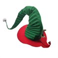 thumbnail image 2 of Christmas Long Tail Santa Hat for Holiday Party and Performance, Fashion Costume Accessory in Green Navy White, Festive Winter Decoration for Adults and Teens Celebration,Navy, 2 of 7