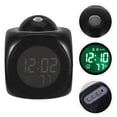 thumbnail image 4 of Reloj despertador digital con proyección y función de voz LED, reloj de escritorio multifuncional para uso doméstico y de viaje., 4 of 5