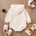 thumbnail image 5 of Otqutp Round Neck Sweatshirt for Toddler Boys Girls Long Sleeve Solid Hooded Pullover Romper Sweatshirt Bodysuits Fall Winter Clothes (A,18-24 Months), 5 of 6