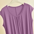 thumbnail image 6 of Asxite Plus Size Womens Pajamas Solid Sleeveless Round Neck Loose Breathable Casual Loungewear Nightgown, 6 of 7