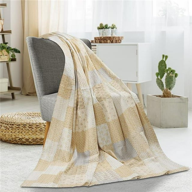 LR Resources THROW80154MLT425A Couverture de Lancer de Rectangle de Crème de Pêche - Couleur Multi