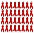 thumbnail image 1 of Unique Bargains Ribbon Pins, 200Pcs Red Awareness Ribbon Satin with Safety Pins, 1 of 7