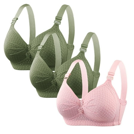 Lisbinx Nursing Bras Middle Aged And Elderly Bras Without Steel Rings Large Size Underwear Front Button Style Bra Comfortable Bra Todays Clearance Deals Prime