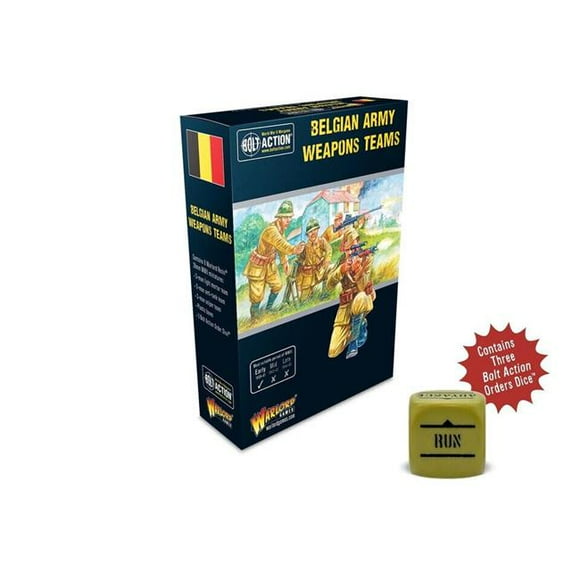 Warlord Games WRL402217303 Bolt Action Belgian Army Weapons Teams Miniature Game