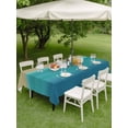 thumbnail image 3 of Outdoor Tablecloth with Umbrella Hole and Zipper, Teal Blue Ombre Rectangle Table Cloth 60x102 Inch Waterproof Tablecloth, Modern Abstract Gradient Art Picnic Table Cover for Patio Camping, 3 of 7