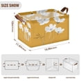 thumbnail image 7 of Yayeee Foldable Storage Basket for Shelves with Handles Waterproof Cloth Bins, White Flowers, 7 of 7