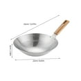 thumbnail image 4 of FELTECHELECTR Sartén wok tradicional de acero inoxidable, sartén de cocina, olla para cocinar a gas, 4 of 4