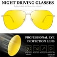 thumbnail image 3 of KANASTAL Pilot Night Driving Glasses Gold Frame for Men Women Anti Glare Yellow Night Vision Glasses Fishing Climbing UV400, 3 of 6