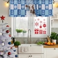 thumbnail image 6 of 2 Pack Valances for Windows, Funny Cow Window Valances for Living Room/Bedroom/Bathroom, Cute Art Modern Lovely Animals on Showering Blue Light Filtering Kitchen Curtain Valance 60"W x18" L, 6 of 9