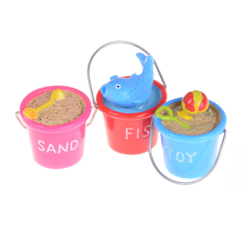 1:12Dollhouse Miniature DIY Model Toys SceneAccessories Beach Bucket Ornament PL 