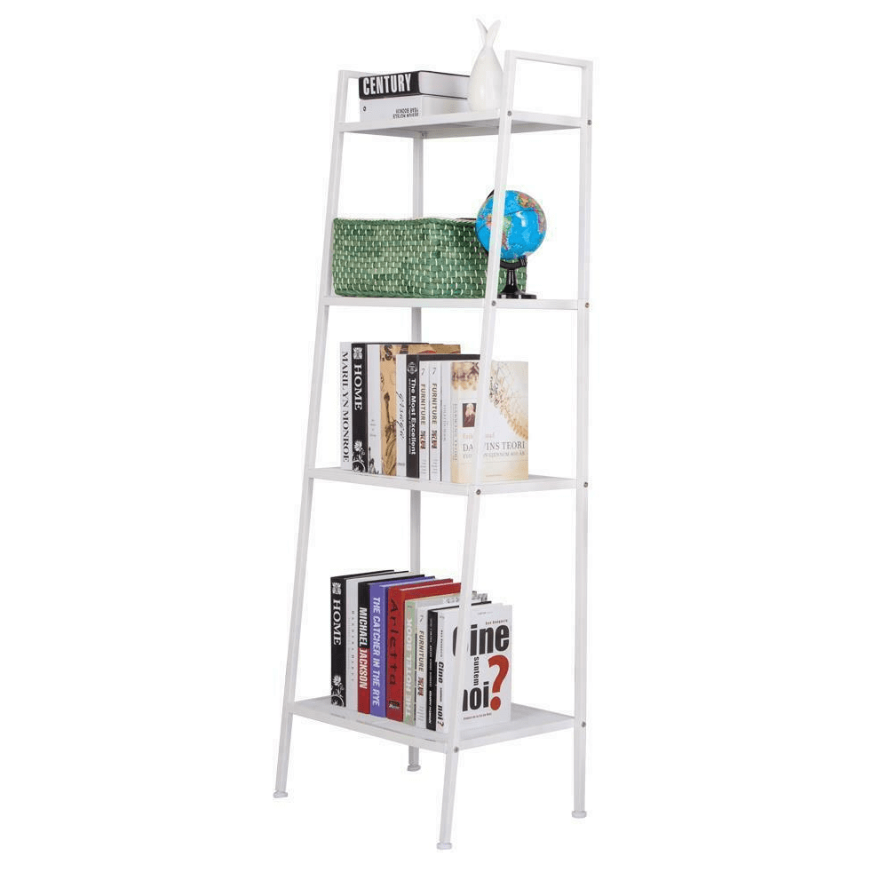 4 Tier Leaning Ladder Shelf Shelving, How To Stop Floating Shelves Leaning