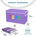 thumbnail image 7 of VICTORICH Child Collapsible Toy Storage Fabric 32 gal Kids Room Toy Chests, Purple, 7 of 7