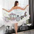 thumbnail image 7 of Dreamtimes Vintage Floral Carriage Bath Towels Set 1 Bath Towel 1 Washcloth Extra Absorbent 100% Cotton Towels, Super Soft Bathroom Towels for Home, Hotel, 7 of 7