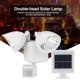 thumbnail image 2 of Lámpara de seguridad con Sensor de movimiento PIR de luz Solar de doble cabezal 22LED para escaleras de jardín, camino, patio, 2 of 8