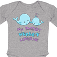 thumbnail image 4 of Inktastic My Daddy Whale-y Loves Me Boys or Girls Long Sleeve Baby Bodysuit, 4 of 5