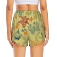 thumbnail image 3 of Picia Floral with Butterflies Pattern Women's 2 in 1 Athletic Running Shorts High Waisted Workout Casual Gym Sweat Shorts with Comfy Liner Zipper Pockets-Medium, 3 of 9