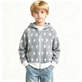thumbnail image 2 of YDFCWXW Sweatshirt for Boys Girls Warm Zip Up Hoodie with Pocket Plus Size Long Sleeve Sweatshirts (Light Gray, 5-6 Years), 2 of 9