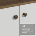 thumbnail image 6 of Madesa Entryway Storage Cabinet with 3 Doors – Wooden Cabinet Unit for Hallway, Living Room, or Foyer Ideal for Organizing Decor, Keys, and Everyday Essentials – White, 6 of 6