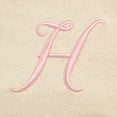 thumbnail image 3 of DALIX Women's Personalized Shopping Tote Bag Monogram Pink Ballent Zippered Letter H, 3 of 8