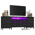 thumbnail image 1 of GloryStar 70-Inch Media Console, TV Stand with Drawers, Integrated Outlet, and LED Lighting for 65–80 Inch Televisions, 1 of 8