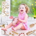 thumbnail image 1 of 11Pcs/7Pcs Kids Musical Instruments Toys Nutural Wood Music Set Wooden Percussion Musical Instruments Toys Set with Storage Bag Preschool Educational Music Toys Gift, 1 of 8