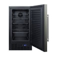 thumbnail image 2 of 18" wide ADA compliant built-in undercounter all-refrigerator with a black stainless steel door, black cabinet, digital thermostat and front lock, 2 of 5