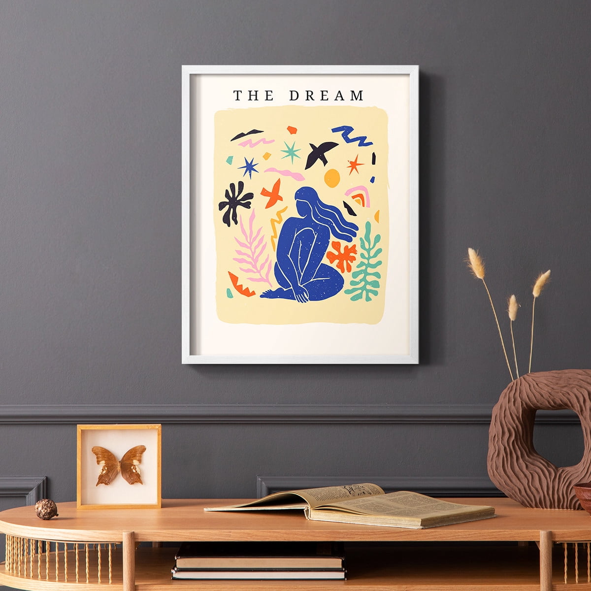Matisse CCCXV in White Solid Wood 11 x 14 Framed Print