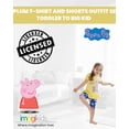 thumbnail image 3 of Peppa Pig Toddler Girls Peplum T-Shirt and Shorts Outfit Set Toddler to Big Kid, 3 of 5