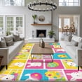 thumbnail image 3 of 5'x7' Area Rugs, Spring Easter Indoor Outdoor Area Rug for Living Room Bedroom, Plaid Bunny Checkered Buffalo Washable Bathroom Rugs Kitchen Floor Carpet Mats Home Decor Aesthetic, 3 of 8