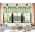 thumbnail image 2 of Gorgeous Home Linen Wave Sage Green 1Pc Elegant Faux Silk Rod Pocket Swag Waterfall Ascot Dressing Window Valance with Tassels, 55" X 18", 2 of 5