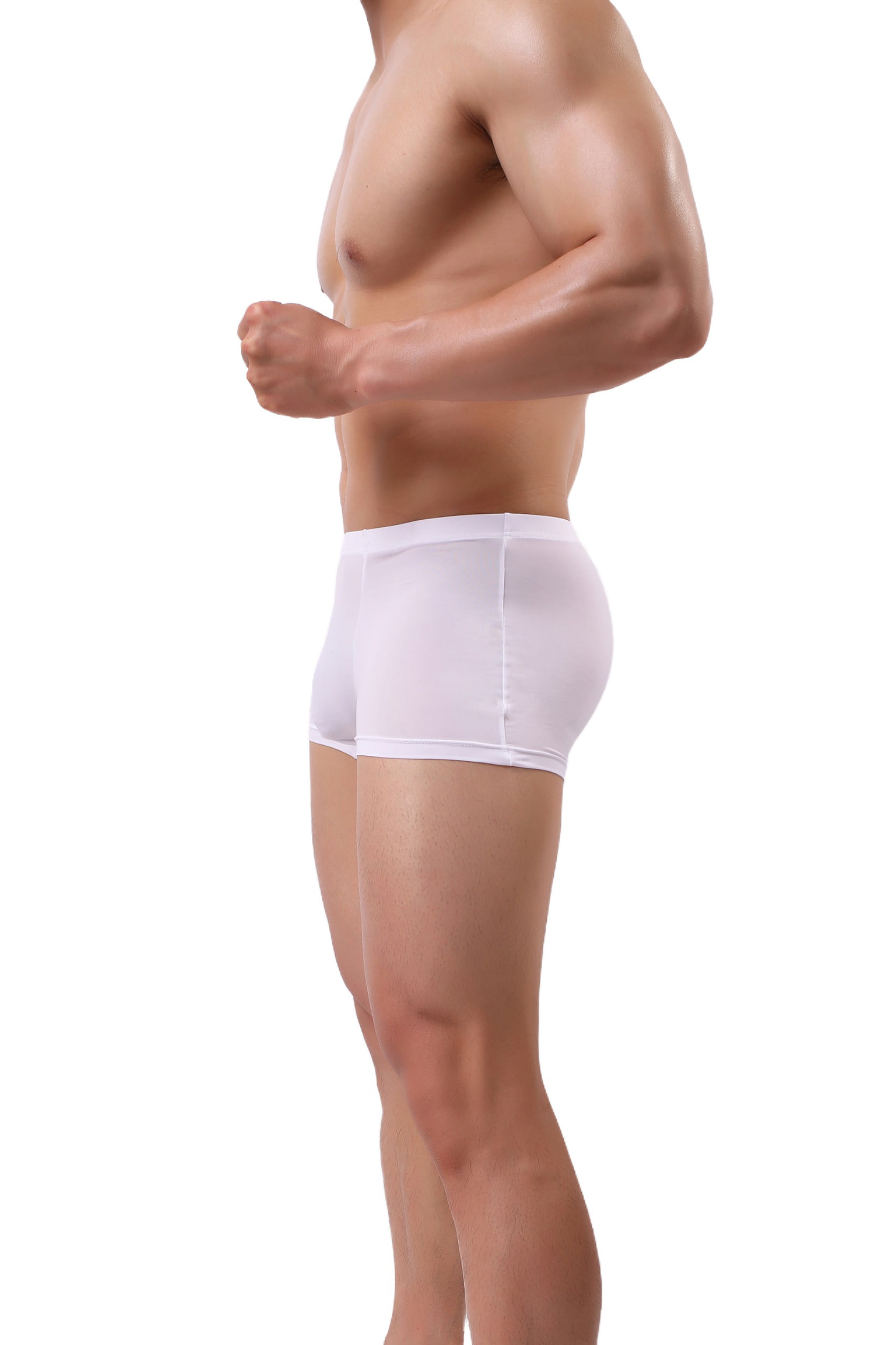 Pdbokew Men's Trunks Underwear Ice Silk Cotton Modal Seamless Panties 4P02  M 
