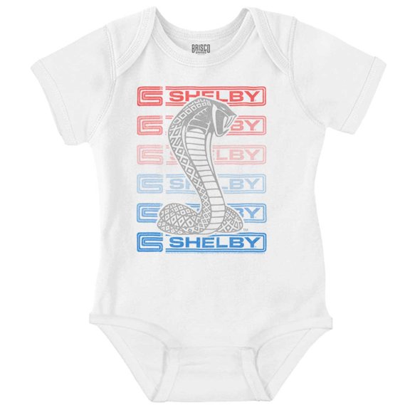 Shelby Motors Racing Cobra Logo Romper Boys or Girls Infant Baby Brisco Brands NB