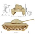 thumbnail image 2 of Tanques de juguete Timmee para hombres del ejército de plástico - Tan Ww2 3Pc - Hecho en EE. UU., 2 of 4