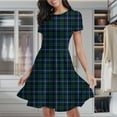 thumbnail image 2 of Clan MacLeod Of Skye Tartan Graphic Women's Classic Swing Skater Dress Casual Work Party Cocktail Dresses, 2 of 6