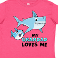 thumbnail image 4 of Inktastic My Grandad Loves Me with Cute Sharks Boys or Girls Toddler T-Shirt, 4 of 5