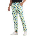 thumbnail image 5 of INSPIRE CHIC Contrast Color Pants for Men's Color Block Triangle Plaid Printed Dress Pants, 5 of 6