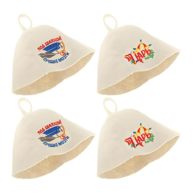 Gorros ligeros Cola Estilo clásico para hombre Sauna 4 piezas Gorro Sauna de fieltro de lana