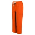 thumbnail image 2 of Akiihool Uniform Pants for Boys Boys Pleated Ruffle Trim Pants Elastic Waist Lightweight Outdoor Jogger Pants (Orange,12-13 Years), 2 of 7