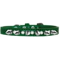 thumbnail image 6 of Dog, Puppy and Pet Designer Croc Collar, "Silver Spike  Clear Jewel", 6 of 10